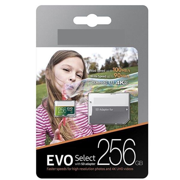 256GB 128GB Micro SD Memory Card 64GB EVO Select 100MB/s Class 10 for Smartphones Camera Galaxy Note 7 8 S7 S8
256GB 128GB Micro SD Memory Card 64GB EVO Select 100MB/s Class 10 for Smartphones Camera Galaxy Note 7 8 S7 S8