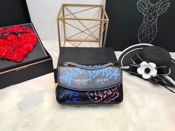 women bal graffti handbags purse chain shoulder ladies crossbody women designer purse handbag pu leather bag with box
women bal graffti handbags purse chain shoulder ladies crossbody women designer purse handbag pu leather bag with box