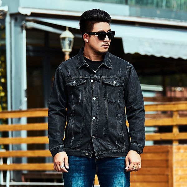 brand 2018 xxl-6xl men's jeans suit casual denim jacket autumn fashion men's loose round neck denim jacket, Black;brown
brand 2018 xxl-6xl men's jeans suit casual denim jacket autumn fashion men's loose round neck denim jacket, Black;brown