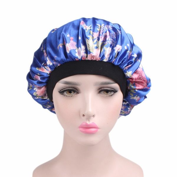women chemo cap flocking satin sleeping hat print floral soft night sleep hat salon bonnet hat hair accessories, Blue;gray
women chemo cap flocking satin sleeping hat print floral soft night sleep hat salon bonnet hat hair accessories, Blue;gray