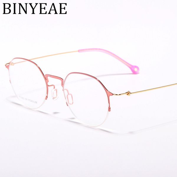 binyeae pure titanium eye glasses women round vintage style frame optical glasses for female, Silver
binyeae pure titanium eye glasses women round vintage style frame optical glasses for female, Silver