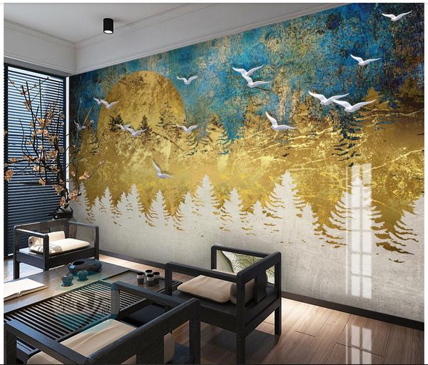 3d wallpaper custom p new chinese style abstract artistic conception golden pine forest flying birds muals wall paper for walls 3 d
3d wallpaper custom p new chinese style abstract artistic conception golden pine forest flying birds muals wall paper for walls 3 d