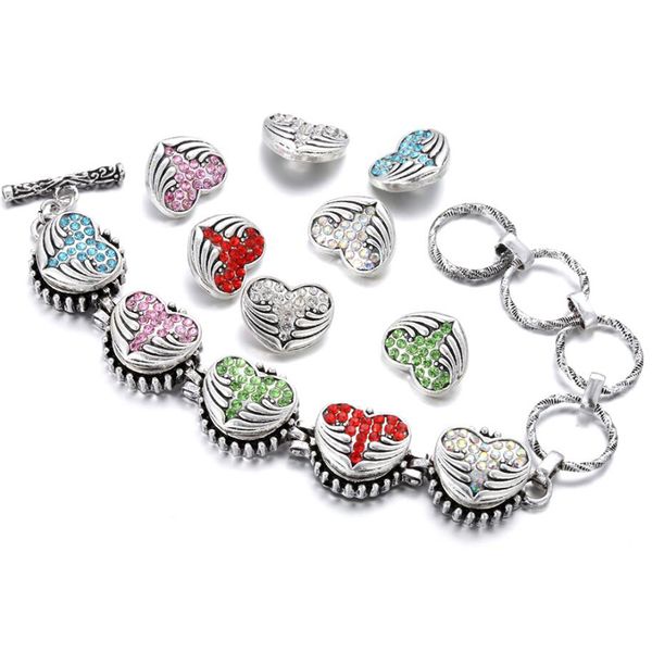 10pcs 2019 new snap jewelry rhinestone heart 12mm snap buttons fit snaps bracelet for love snap button, Bronze;silver 
10pcs 2019 new snap jewelry rhinestone heart 12mm snap buttons fit snaps bracelet for love snap button, Bronze;silver
