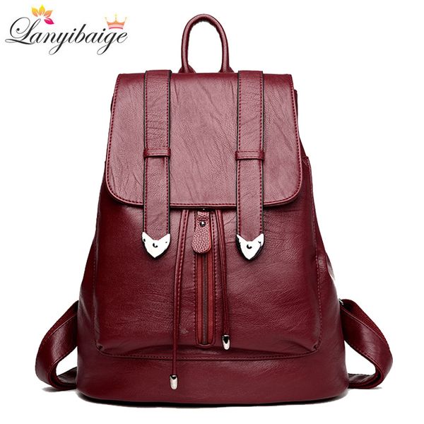 2018 women leather backpacks vintage female shoulder bag sac a dos ladies travel bagpack mochilas school bags for girls
2018 women leather backpacks vintage female shoulder bag sac a dos ladies travel bagpack mochilas school bags for girls