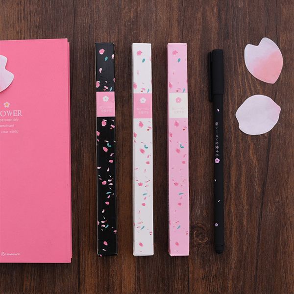 3pcs/lot kawaii sakura flower 0.38mm plastic ink creative gel pen refill neutral pens writing office school stationery supplies 
3pcs/lot kawaii sakura flower 0.38mm plastic ink creative gel pen refill neutral pens writing office school stationery supplies