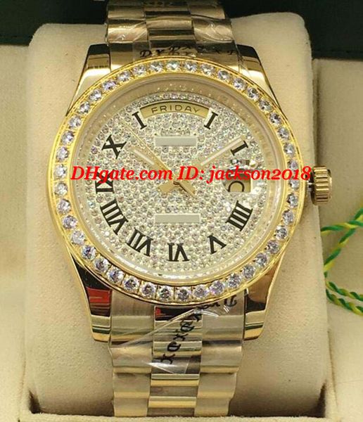 luxury watches 2 style 18k yellow gold diamond dial 41mm diamond bezel automatic fashion men's watch wristwatch, Slivery;brown
luxury watches 2 style 18k yellow gold diamond dial 41mm diamond bezel automatic fashion men's watch wristwatch, Slivery;brown
