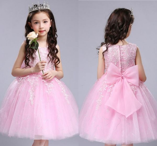 2020 new lace children dresses white pink collar back bow freight dresses hy083, White;red
2020 new lace children dresses white pink collar back bow freight dresses hy083, White;red