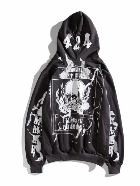 Black Hoodies 424 Skull Fashion Tops Men Women Pullover Tide Hip Hop Streetwear Sweatshirts Hooded Hoodies
Black Hoodies 424 Skull Fashion Tops Men Women Pullover Tide Hip Hop Streetwear Sweatshirts Hooded Hoodies