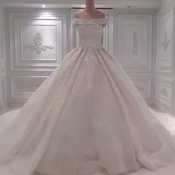 sparkly sequins beaded wedding dresses gorgeous off shoulder tulle ball gowns bridal dress custom made tulle wedding gown vestido de noiva, White
sparkly sequins beaded wedding dresses gorgeous off shoulder tulle ball gowns bridal dress custom made tulle wedding gown vestido de noiva, White