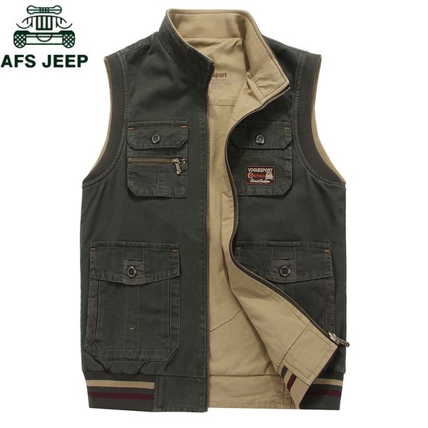 afs plus size 7xl 8xl 9xl men vest cotton casual multi pocket vest men pgrapher shooting waistcoat coat hombre, Black;white