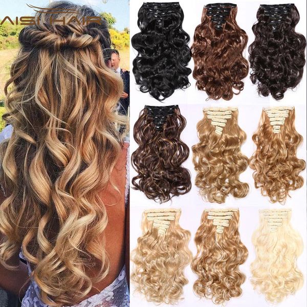 20" 14 Colors Heat Resistant Fiber Synthetic Full Head Clip in Curly Hair Extensions for Women 
20" 14 Colors Heat Resistant Fiber Synthetic Full Head Clip in Curly Hair Extensions for Women