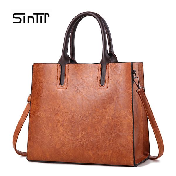 sintir brand women pu leather handbags ladies large tote bag female square shoulder bags bolsas femininas sac a main brown black y18102204
sintir brand women pu leather handbags ladies large tote bag female square shoulder bags bolsas femininas sac a main brown black y18102204