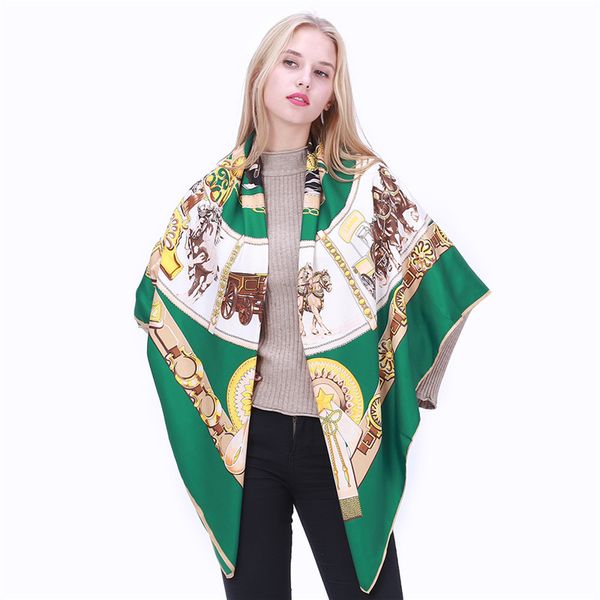 twill fashion silk 100% hijab shawl horse chain scarf new 130cm printing scarves square kerchief headband woman scarf&wraps tmwus, White;black 
twill fashion silk 100% hijab shawl horse chain scarf new 130cm printing scarves square kerchief headband woman scarf&wraps tmwus, White;black