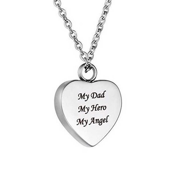 engraved my daddy, my hero, my angel memorial urn pendant necklace heart ashes keepsake cremation jewelry, Silver
engraved my daddy, my hero, my angel memorial urn pendant necklace heart ashes keepsake cremation jewelry, Silver