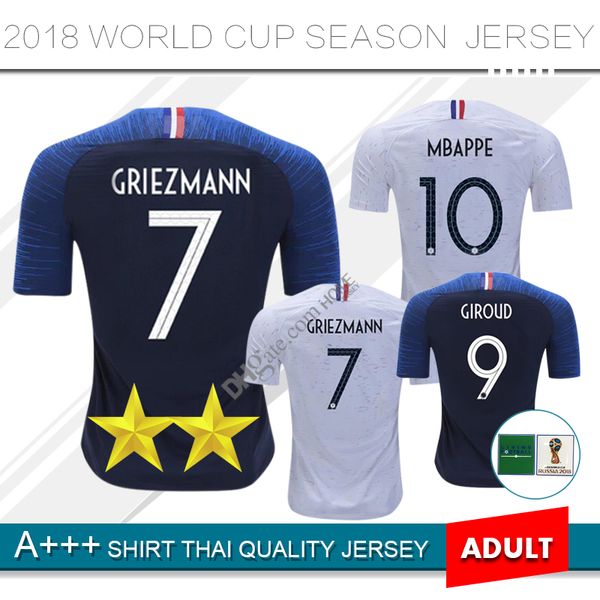 new 2 star griezmann #7 10 mbappe 6 pogba soccer jersey 13 dembele 9 girqvd 20 thauvin 2018 world cup football shirt, Black;yellow
new 2 star griezmann #7 10 mbappe 6 pogba soccer jersey 13 dembele 9 girqvd 20 thauvin 2018 world cup football shirt, Black;yellow