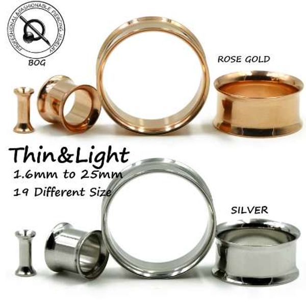 1 pairs 316l surgical steel double flare ear tunnel plugs hollow expander stretcher earlobe piercing gauges body jewelry, Silver
1 pairs 316l surgical steel double flare ear tunnel plugs hollow expander stretcher earlobe piercing gauges body jewelry, Silver