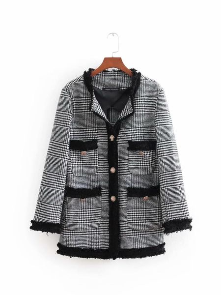 bb75-8402 european fashion style tweed soft long casual suit jacket, Black;brown
bb75-8402 european fashion style tweed soft long casual suit jacket, Black;brown