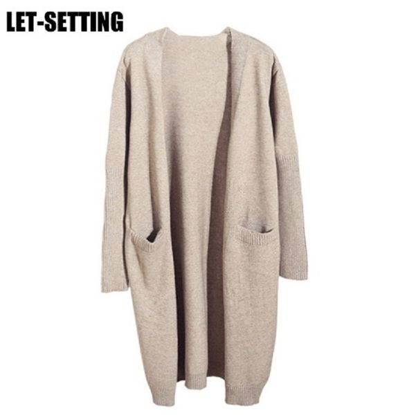 new arrival spring autumn winter korean women pocket cardigan long jacket long sleeve loose knitted v-neck sweater, White
new arrival spring autumn winter korean women pocket cardigan long jacket long sleeve loose knitted v-neck sweater, White