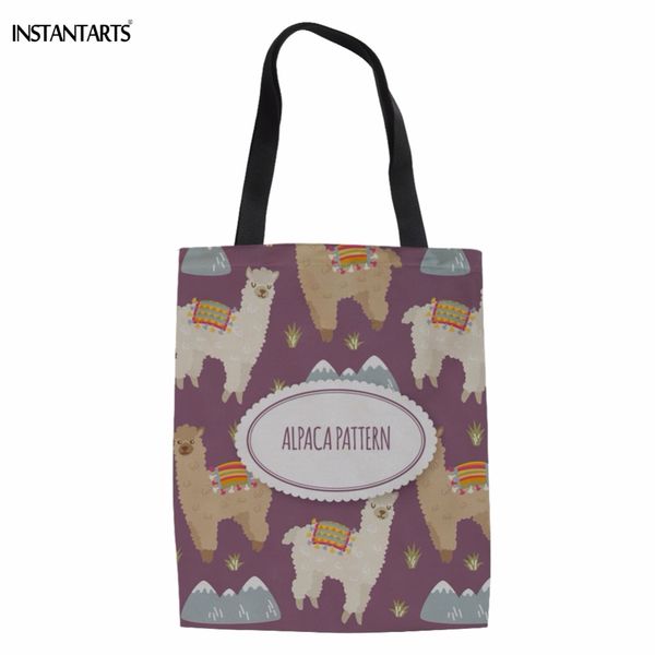 instantarts funny cartoon animal alpaca floral pattern woman cotton shopping tote bags casual large storage cloth eco bags girl
instantarts funny cartoon animal alpaca floral pattern woman cotton shopping tote bags casual large storage cloth eco bags girl