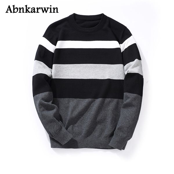 man pullover sweaters casual autumn winter men striped knitted sweater cotton clothes chompas para hombre 2018, White;black
man pullover sweaters casual autumn winter men striped knitted sweater cotton clothes chompas para hombre 2018, White;black