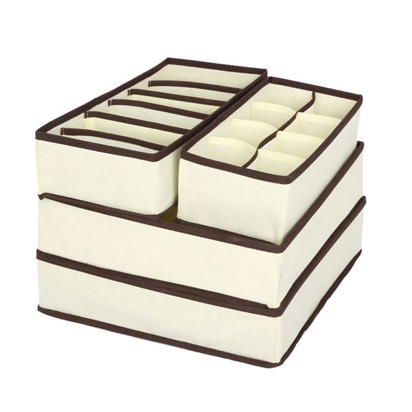 lasperal 4pcs storage boxes for ties socks shorts bra underwear divider drawer lidded closet organizer ropa interior organizador
lasperal 4pcs storage boxes for ties socks shorts bra underwear divider drawer lidded closet organizer ropa interior organizador