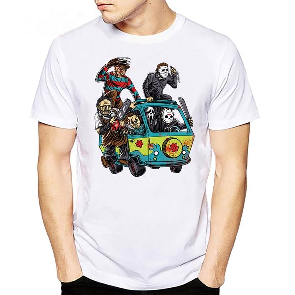 men t shirts the massacre machine horror t-shirt chucky jason voorhees michael myers tees shirt freddy cotton short sleeve pullover, White;black
men t shirts the massacre machine horror t-shirt chucky jason voorhees michael myers tees shirt freddy cotton short sleeve pullover, White;black