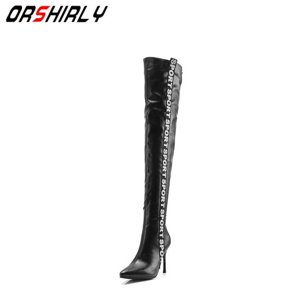 orshirly over-the-knee motorcycle women boots super high thin heels thigh high boot autumn/early winter handmade for ladies, Black
orshirly over-the-knee motorcycle women boots super high thin heels thigh high boot autumn/early winter handmade for ladies, Black