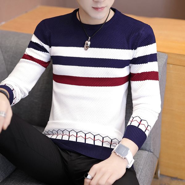 men sweater thin 2018 new arrival autumn and winter male knitted pullover sweater teenage boys korean style selling m12, White;black
men sweater thin 2018 new arrival autumn and winter male knitted pullover sweater teenage boys korean style selling m12, White;black