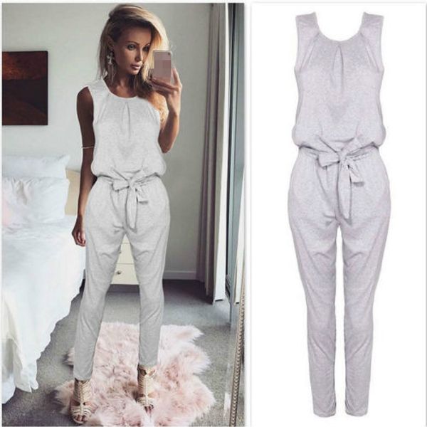 casual women jumpsuit fashion party romper long pants jumpsuits jumper sleeveless waist tie bow body suit tracksuit, Black;white
casual women jumpsuit fashion party romper long pants jumpsuits jumper sleeveless waist tie bow body suit tracksuit, Black;white