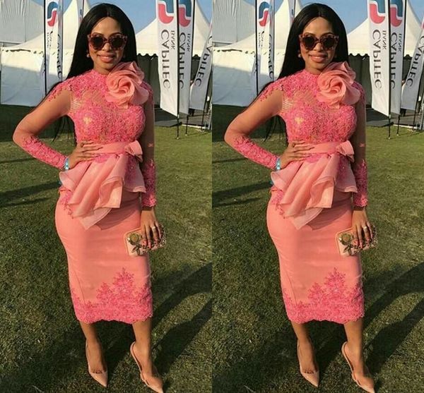 african cocktail dresses 2018 long sleeves lace appliques short tea length bow flowers party graduation prom dress formal homecoming gowns, Black
african cocktail dresses 2018 long sleeves lace appliques short tea length bow flowers party graduation prom dress formal homecoming gowns, Black