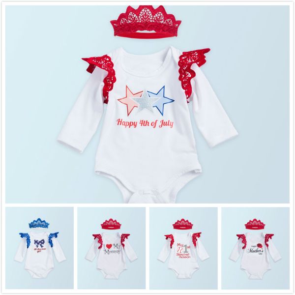 5styles baby girls rompers red blue american flags fly lace sleeve summer dresses clothing set with headband independence day legs warmer, White
5styles baby girls rompers red blue american flags fly lace sleeve summer dresses clothing set with headband independence day legs warmer, White