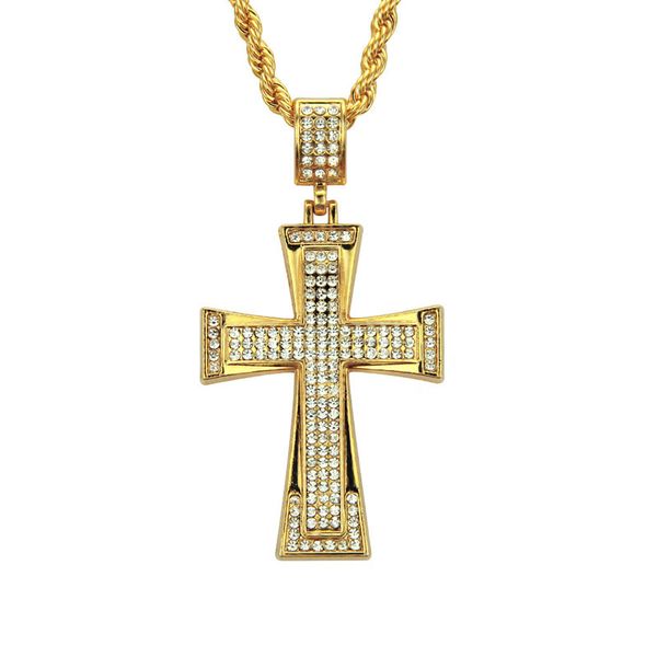 hip hop gold color cross pendant necklace religious iced out rhinestone crucfix necklace jewely for men ing, Silver
hip hop gold color cross pendant necklace religious iced out rhinestone crucfix necklace jewely for men ing, Silver