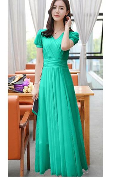 new style fashion cultivate one's moral character sandbeach long dress 2018 summer short sleeved v collar chiffon dress woman, Black;gray
new style fashion cultivate one's moral character sandbeach long dress 2018 summer short sleeved v collar chiffon dress woman, Black;gray