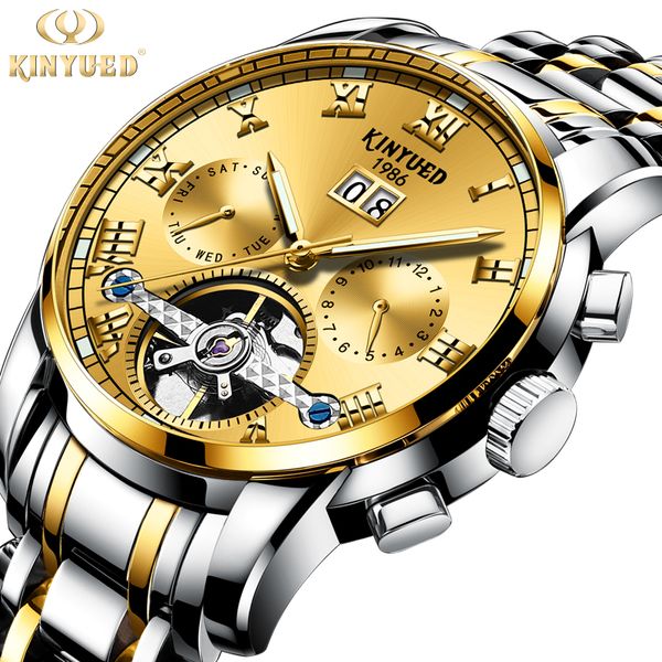 kinyued luxury gold mens automatic mechanical watches stainless steel brand watch men dress calendar reloj hombre, Slivery;brown
kinyued luxury gold mens automatic mechanical watches stainless steel brand watch men dress calendar reloj hombre, Slivery;brown