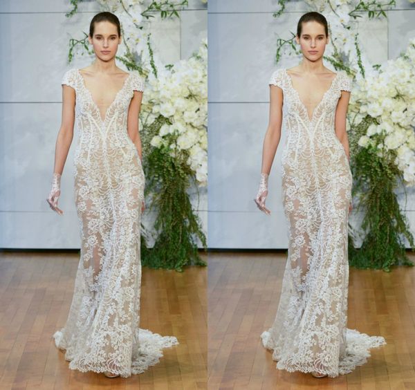 oscar 2018 spring mermaid wedding dresses robe deep v neck sheer bridal gowns lace appliques wedding dress, White
oscar 2018 spring mermaid wedding dresses robe deep v neck sheer bridal gowns lace appliques wedding dress, White