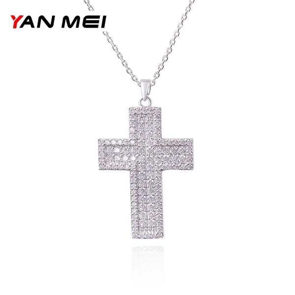yan mei new woman luxury jewelry clear cubic zirconia cross necklace gld0312, Silver
yan mei new woman luxury jewelry clear cubic zirconia cross necklace gld0312, Silver