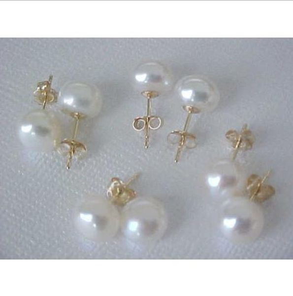 4 pairs of natural perfect 11-12mm white south sea pearl 14k gold earrings, Golden
4 pairs of natural perfect 11-12mm white south sea pearl 14k gold earrings, Golden