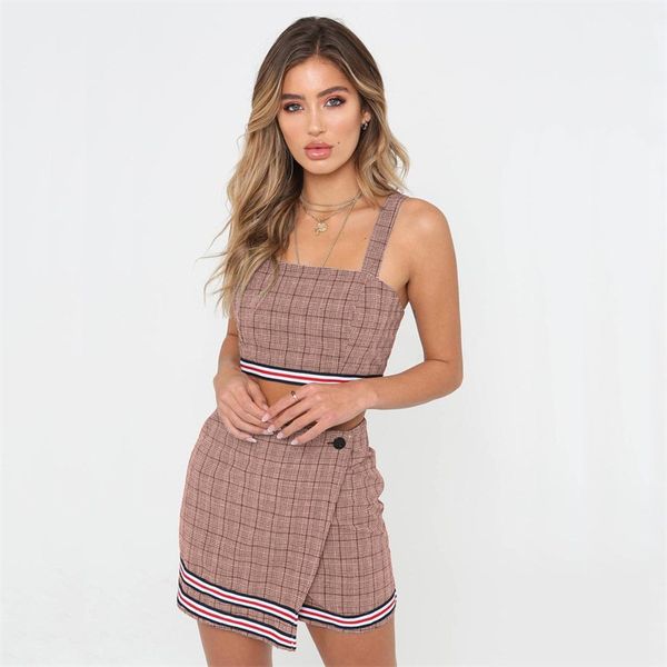fashion 2 piece set women suit strapless crop mini skirt set female casual plaid off shoulder tube two piece sets, White
fashion 2 piece set women suit strapless crop mini skirt set female casual plaid off shoulder tube two piece sets, White