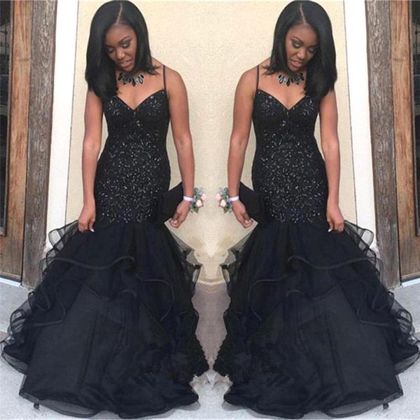 2018 new black spaghetti straps beading prom dresses mermaid sleeveless sequined tulle evening dresses party wear floor length ba8801
2018 new black spaghetti straps beading prom dresses mermaid sleeveless sequined tulle evening dresses party wear floor length ba8801
