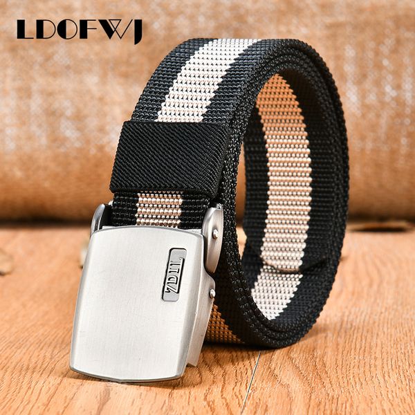ldofwj belt press buckle casual outdoor sport prevent allergy belt canvas plastic buckle without metal, Black;brown 
ldofwj belt press buckle casual outdoor sport prevent allergy belt canvas plastic buckle without metal, Black;brown