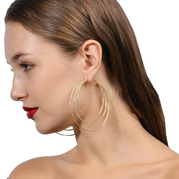 anise exaggerate gold silver color multilayer big circle hoop earrings for women fashion round femme charm brinco party jewelry, Golden;silver
anise exaggerate gold silver color multilayer big circle hoop earrings for women fashion round femme charm brinco party jewelry, Golden;silver