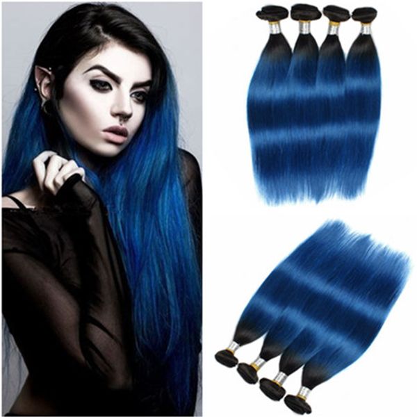 #1b/blue dark roots ombre peruvian virgin human hair bundles deals 4pcs lot straight 2tone ombre dark blue human hair weave extensions, Black
#1b/blue dark roots ombre peruvian virgin human hair bundles deals 4pcs lot straight 2tone ombre dark blue human hair weave extensions, Black