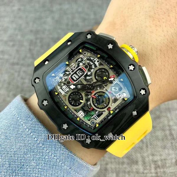 new 11-03 mens automatic watch skeleton dial big date black carbon fibers case yellow rubber strap luxury gents multifunction sport watches, Slivery;brown
new 11-03 mens automatic watch skeleton dial big date black carbon fibers case yellow rubber strap luxury gents multifunction sport watches, Slivery;brown