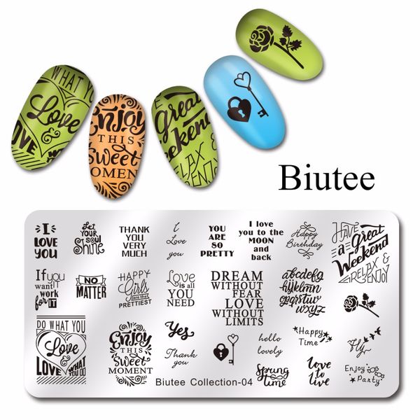 biutee 1 pc rectangle manicure stamping plate nail template letters design 12*6cm nail art image plate, White
biutee 1 pc rectangle manicure stamping plate nail template letters design 12*6cm nail art image plate, White