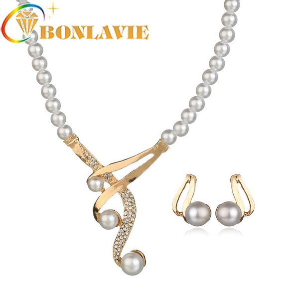 elegant lady pearl necklace set geometric crystal clavicle chain jewelry necklace earrings set two piece wedding band jewelry, Silver
elegant lady pearl necklace set geometric crystal clavicle chain jewelry necklace earrings set two piece wedding band jewelry, Silver