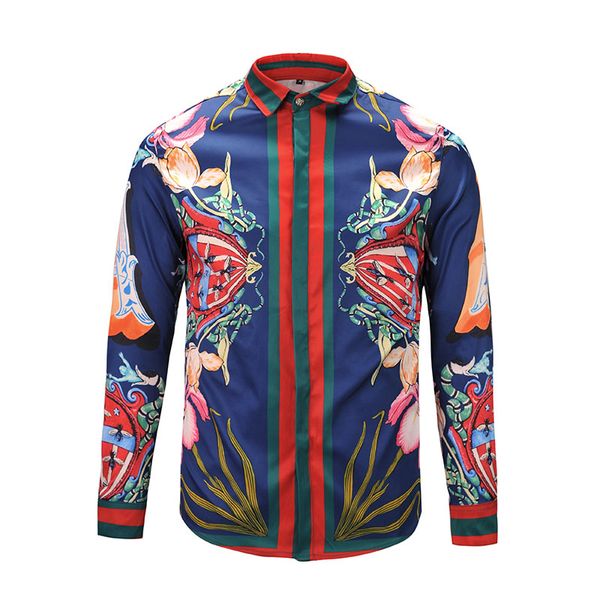 Brand New fashion floral print long sleeve men dress shirts cotton slim fit men's casual shirts Medusa Retro luxury shirt
Brand New fashion floral print long sleeve men dress shirts cotton slim fit men's casual shirts Medusa Retro luxury shirt