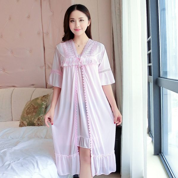 new autum/summer women's sleepwear silk imit nightgown home wear maternity sleepwear and tanks pregnancy nightwear pajamas 7174, White
new autum/summer women's sleepwear silk imit nightgown home wear maternity sleepwear and tanks pregnancy nightwear pajamas 7174, White