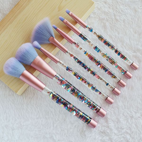 7pcs makeup brushes set with liquid quicksand handle / crystal diamond handle professional makeup tools & accessories with pvc bag dhl free
7pcs makeup brushes set with liquid quicksand handle / crystal diamond handle professional makeup tools & accessories with pvc bag dhl free