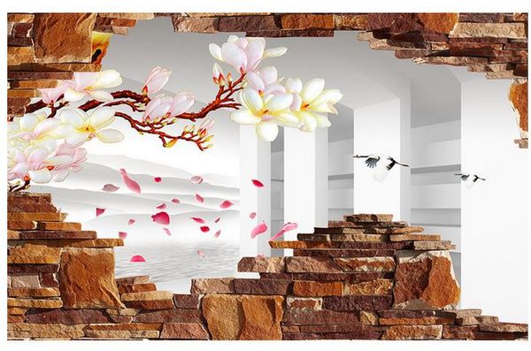 custom 3d p wall paper original 3d magnolia petal broken wall background art mural for living room large painting home decor
custom 3d p wall paper original 3d magnolia petal broken wall background art mural for living room large painting home decor