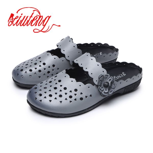 xiuteng 2018 summer women's fashionable sandals soft natural leather hollow out mother's shoes flat-footed handmade sandals new, Black
xiuteng 2018 summer women's fashionable sandals soft natural leather hollow out mother's shoes flat-footed handmade sandals new, Black